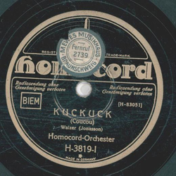 Homocord Orchester - Kuckuck / Lena Polka