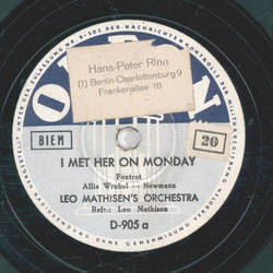 Leo Mathisen - I Met Her on Monday / Watch the Birdie