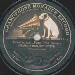 Grammophon-Streich-Orchester - Cavatine aus Faust / Kirmesszene aus Faust