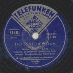 Franz Lehr - Die lustige Witwe Teil I und II