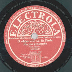 Benjamino Gigli - O schne Zeit, wo die Furcht von uns...