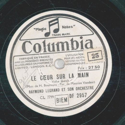 Raymond Legrand - La guitare a chiquita / Le coeur sur la main 