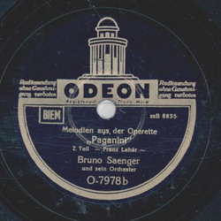 Bruno Saenger - Melodien aus der Operette Paganini Teil I und II