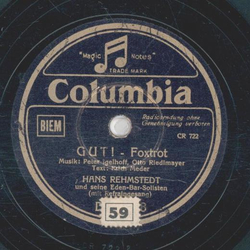 Hans Rehmstedt mit seinen Eden-Bar-Solisten - Gut! / Ein...