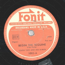 Lenny Dee and his D-Men - Begin The Beguine / The Peanut...