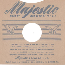 Original Majestic Cover fr 25er Schellackplatten A2 C
