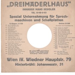 Original 3MH Cover fr 25er Schellackplatten A8 B