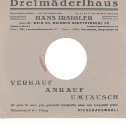 Original 3MH Cover f�r 25er Schellackplatten A9 B