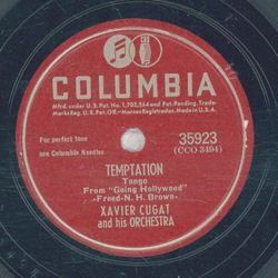 Xavier Cugat and his Orchestra - Temptation / Orchids in the moonlight