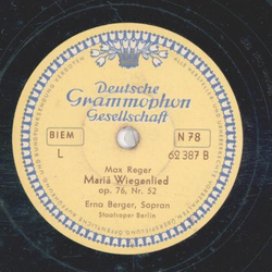 Erna Berger - Solveighs Lied / Mari Wiegenlied