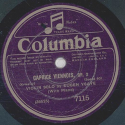 Eugen Ysaye - Caprice Viennois, Op. 2 / unbespielt