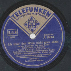 Rupert Glawitsch - Ich trink den Wein nicht gern allein /...