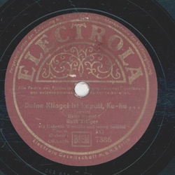 Ruth Zillger - Deine Klingel ist kaputt, hu-hu... /...