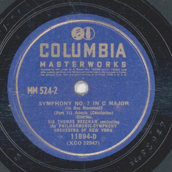 Sir Thomas Beecham - Sibelius Symphony No. 7 in C-Major (3 Platten)