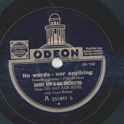 Harry Roy - Sarawaki / No words - nor anything