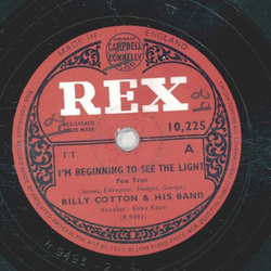 Billy Cotton - Im beginning to see the Light / The Toor-ie on his Bonnet 