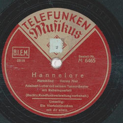 Adalbert Lutter - Ein Viertelstndchen mit dir allein / Hannelore