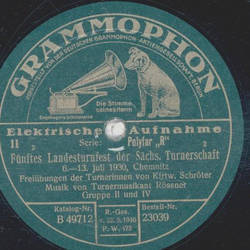 Turnermusikant Rssner - Fnftes Landesturnfest der Schs. Turnerschaft 06.-13. Juli 1930 Gruppe I und III / Gruppe II und IV