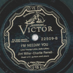 Jim Miller, Charlie Farrell - Under Vesuvian Skies / Im Needin You