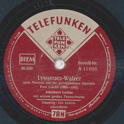 Adalbert Lutter - Die Schlittschuhlufer / Lysistrata-Walzer