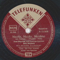 Fred Weyrich und Gesangs-Quartett - Die Frau kommt direkt aus Spanien / Nicolo, Nicolo, Nicolino