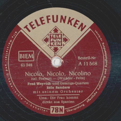 Fred Weyrich und Gesangs-Quartett - Die Frau kommt direkt aus Spanien / Nicolo, Nicolo, Nicolino