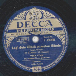 Vera Lynn - Leg dein Glück in meine Hände / Addio Amore
