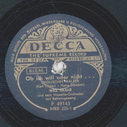 Will Glahe - Mein blonder Hans, du hast schon graue Haare...