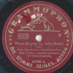 Mimi Thoma - Wenn ich groß bin, liebe Mutter / Ich wünsch mir eine kleine Ursula 