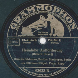 Heinrich Schlusnus - Heimweh / Heimliche Aufforderung