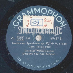 Paul van Kempen - Beethoven: Symphonie op.67, Nr. 5, c-moll (3 Platten)