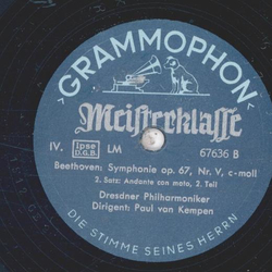 Paul van Kempen - Beethoven: Symphonie op.67, Nr. 5, c-moll (3 Platten)