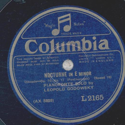 Leopold Godowsky - Nocturne In B Flat Minor / Nocturne In E Minor