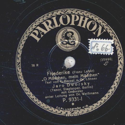 Jaro Dworsky - Friederike: O Mädchen, mein Mädchen /...