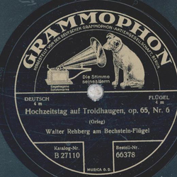 Walter Rehberg - Hochzeitstag auf Troldhaugen, op. 65,...