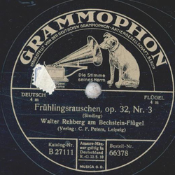 Walter Rehberg - Hochzeitstag auf Troldhaugen, op. 65, Nr. 6 / Frühlingsrauschen, op. 32 Nr. 3