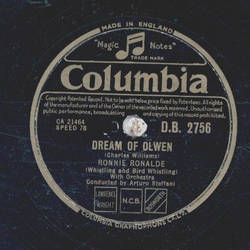 Ronnie Ronalde - Dream of Olwen / When you were sweet...