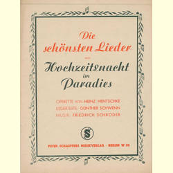 Notenheft / music sheet - Hochzeitsnacht im Paradies