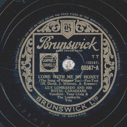 Guy Lombardo - Come with me my Honey / A little on the lonely side