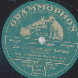 Manfred Gurlitt - Zar und Zimmermann, Ouvertre Teil I und II