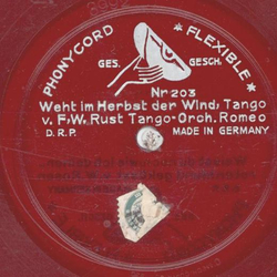 Tango Orchester Romeo - Weht im Herbst der Wind / Weisst...