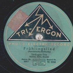 Tri-Ergon-Trio - Frhlingsrauschen / Frhlingslied
