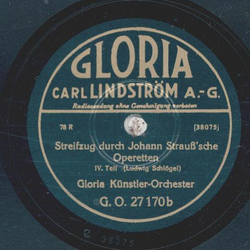 Gloria Knstler-Orchester - Streifzug durch Johann Strausche Operetten Teil III und IV