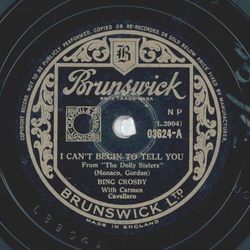 Bing Crosby - I cant begin to tell you / Symphony