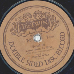 Harold Wilde - Come Back To Erin / Because