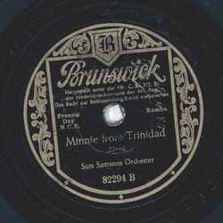 Sam Samsons-Orchester - Too beautiful to last / Minnie from Trinidad