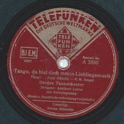 Adalbert Lutter - Kleine Sennerin / Tango, du bist meine Lieblingsmusik