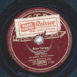 Hans Carste - Blue Tango / Addios Muchachos