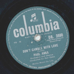 Paul Anka - Diana / Dont Gamble with Love