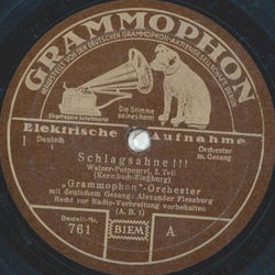 Grammophon-Orchester - Schlagsahne!!! Walzer-Potpourri, Teil I und II